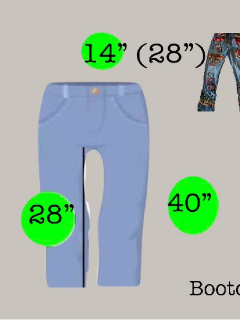 Artistic Patchwork Flare Jeans - Picture 15 of 15